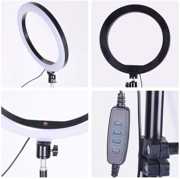 Ring Light 26cm com Tripé 2,10m LED USB Dimerizável