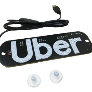 Placa LED para Carro com App Uber - Liga/Desliga USB