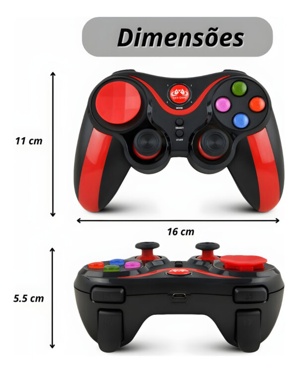 Controle Gamepad Bluetooth Celular Android iOS Kapbom
