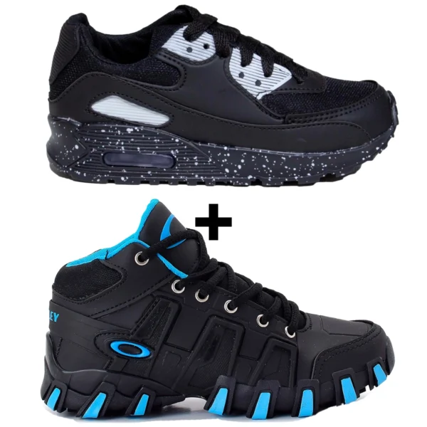 Kit 2 Tênis Infantil Botinha Oakley + Tênis Infantil Mini Max AIR Menino