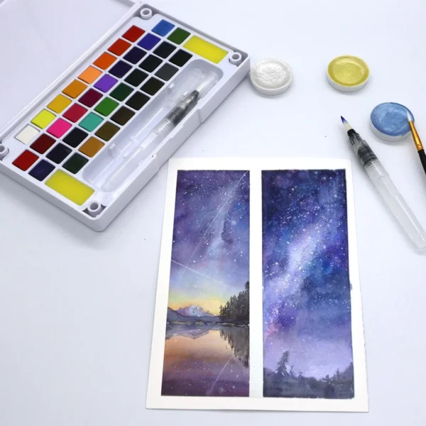 Conjunto de Aquarela Profissional 12 18 24 Cores