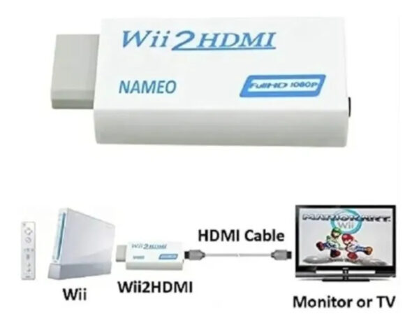 Adaptador Conversor Wii para HDMI 1080p Branco