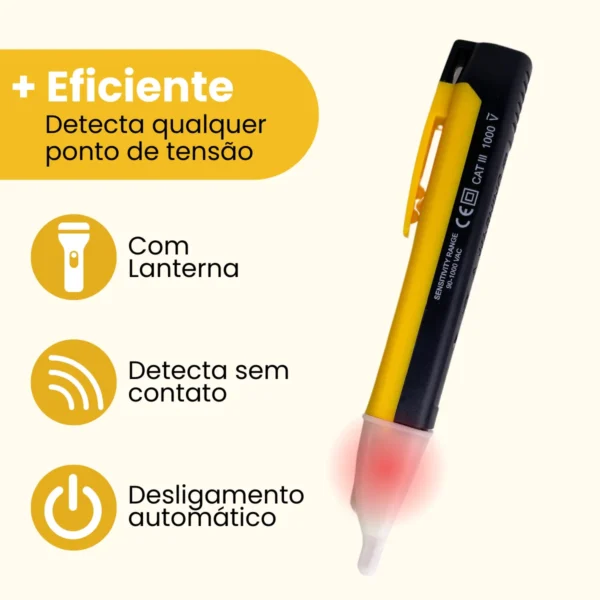 Caneta Detectora de Tensão Elétrica Sonora Bomvink 90-1000V
