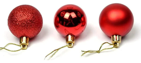 Bolas de Natal 3cm 24 Und - Enfeite Árvores e Decoração