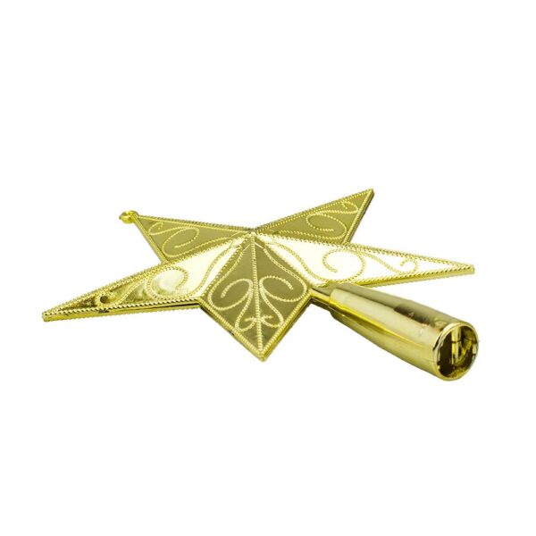 Estrela Dourada Topo de Árvore Natal 18x14,5cm