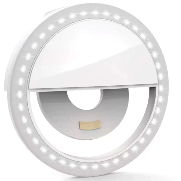Mini Ring Light Selfie LED Para Celular Recarregável