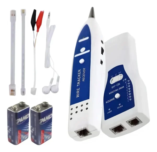 Kit Localizador e Testador de Cabos RJ11 RJ45 Zumbidor
