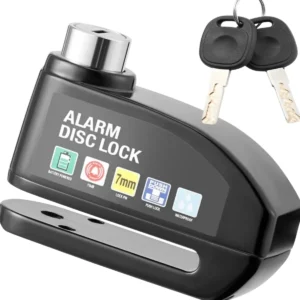 Trava Cadeado com Alarme para Moto Freio a Disco 110dB