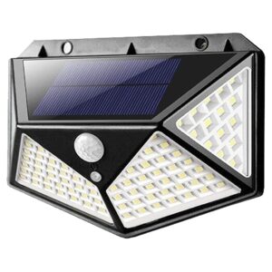 Luminária Solar Parede 100 LEDs com Sensor 3 Funções