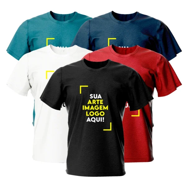 Kit 3 Camisetas Personalizadas Sua Estampa Aqui