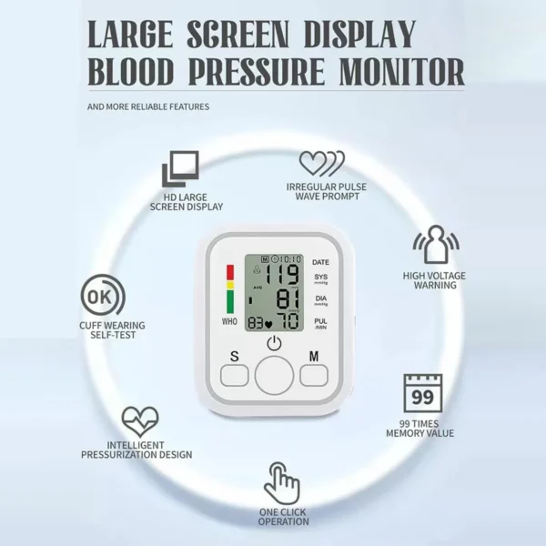 Medidor de Pressão Digital de Braço Smart Multicolor