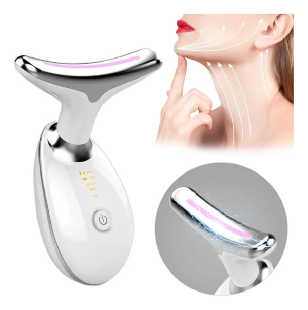 Massageador Facial e Pescoço LED Rejuvenescedor