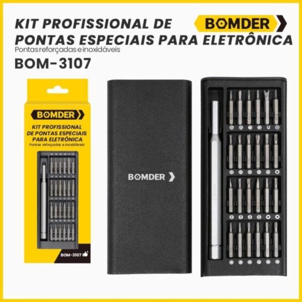 Kit Pontas Chave de Fenda 24 em 1 Reforçado BOM-3107