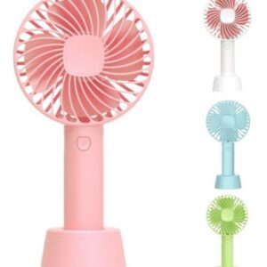 Mini Ventilador Portátil Recarregável com Suporte de Mão