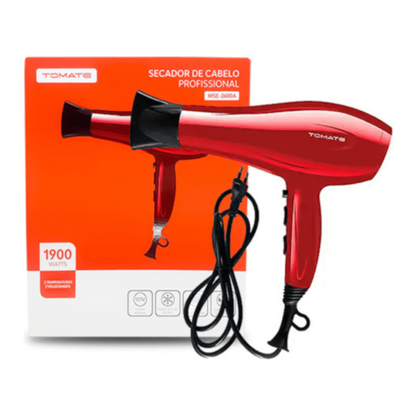 Secador Profissional 1900W 2 Velocidades Tomate 110v