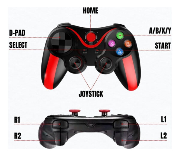 Controle Gamepad Bluetooth Celular Android iOS Kapbom