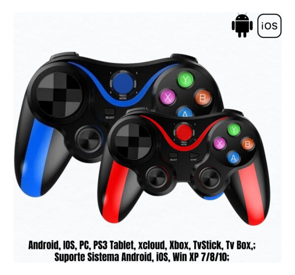 Controle Gamepad Bluetooth Celular Android iOS Kapbom