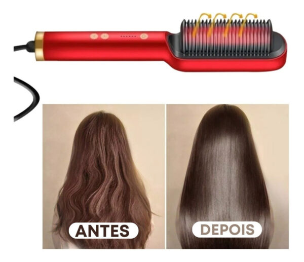 Escova Alisadora 3 em 1 Profissional Seca e Modela