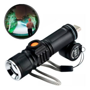 Lanterna Tática Militar LED T6 Recarregável USB
