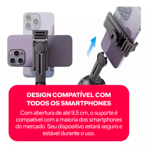 Gimbal Estabilizador Celular 360° com Rastreamento Facial