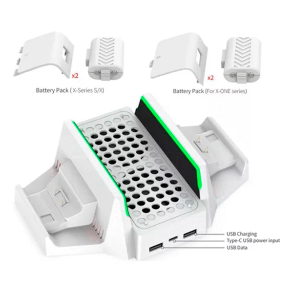 Base Cooler Xbox Series S com Carregador Duplo 800mAh