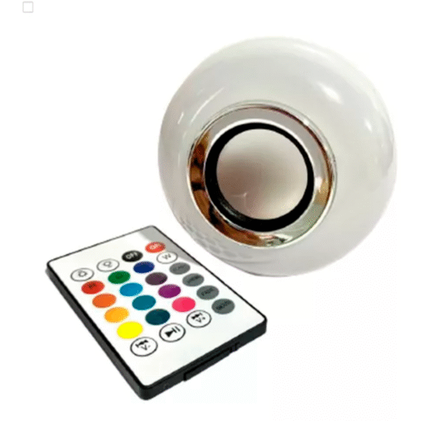 Lâmpada LED Bluetooth RGB com Música e Controle Remoto