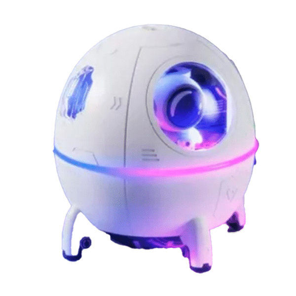 Umidificador Astronauta Cápsula com Difusor de Aromas Rosa