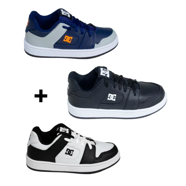 Kit 3 Tênis Infantil DC Shoes Skatista