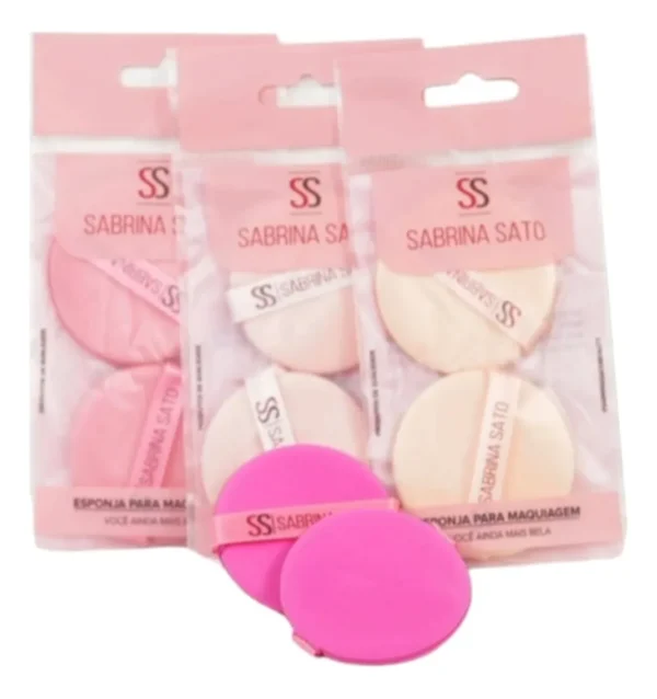 Kit 3 Esponjas Redondas Maquiagem Sabrina Sato SS3407