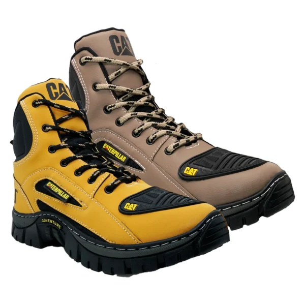 Kit 2 Pares de Botas Coturno Caterpillar CAT Cano Médio