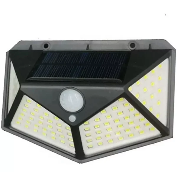 Luminária Solar com 100 LEDs e Sensor de Presença