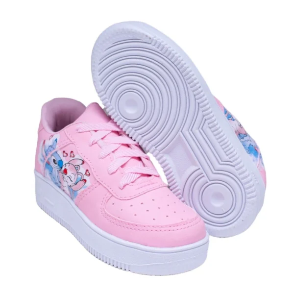 Kit Tênis Infantil Stitch + Chinelo Personagens Infantil Menina