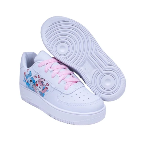 Kit Tênis Infantil Stitch + Chinelo Personagens Infantil Menina