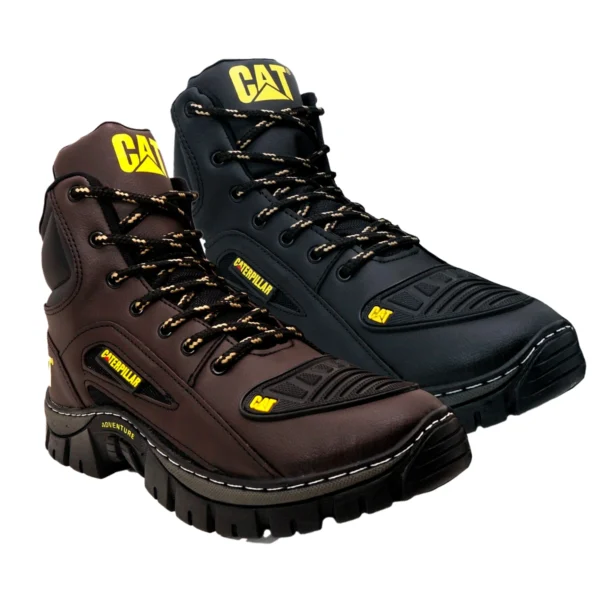 Kit 2 Pares de Botas Coturno Caterpillar CAT Cano Médio